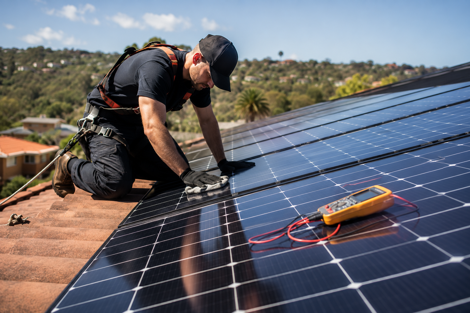 Solar panel maintenance
